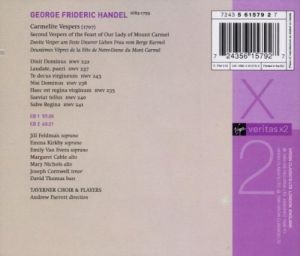 Handel, G. F. - Carmelite Vespers 1707 (2CD) [ CD ]