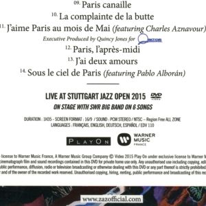 Zaz - Paris, encore ! (Live At Stuttgart Jazz Open 2015) (CD with DVD)