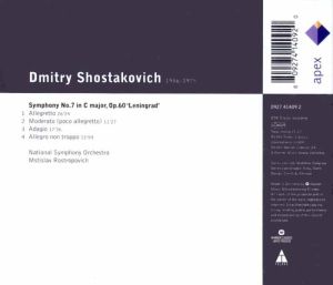 Mstislav Rostropovich & National Symphony Orchestra - Shostakovich: Symphony No.7 'Leningrad' [ CD ]