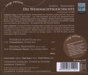 Schutz, H. & Michael Praetorius - Christmas Story, Four Christmas Motets [ CD ]