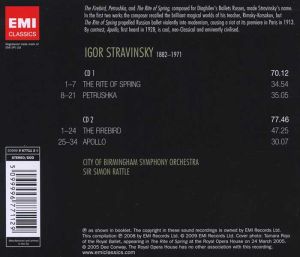 City of Birmingham Symphony Orchestra, Simon Rattle - Stravinsky: The Rite Of Spring, Petrushka, The Firebird & Apollo (2CD)