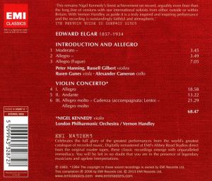Elgar, E. - Violin Concerto, Introduction And Allegro [ CD ]