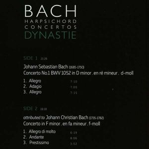 Jean Rondeau - Dynastie: Bach Concertos (Five Concertos For Harpsichord) (Vinyl) [ LP ]
