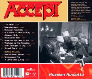 Accept - Russian Roulette (Remastered + 2 bonus Live tracks) [ CD ]