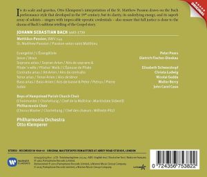 Otto Klemperer, Philharmonia Orchestra - Bach: St Matthew Passion (3CD) [ CD ]