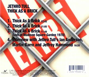 Jethro Tull - Thick As A Brick [ CD ]