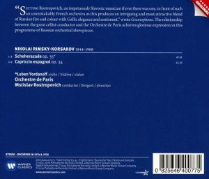 Rimsky-Korsakov, N. - Scheherazade, Capriccio Espagnol [ CD ]