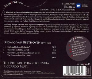 Riccardo Muti - Beethoven: Symphony No.3 'Eroica' & Fidelio Overture [ CD ]