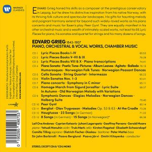 Edvard Grieg: Piano, Orchestral & Vocal Works, Chamber Music - Various Artists (13CD Box)
