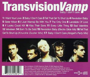Transvision Vamp - Baby I Don't Care - The Collection [ CD ]