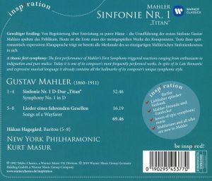 Kurt Masur, New York Philharmonic - Mahler: Symphony No.1 'Titan' [ CD ]