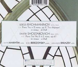 Dmitri Makhtin, Alexander Kniazev, Boris Berezovsky - Rachmaninov & Shostakovich: Russian Piano Trio  [ CD ]