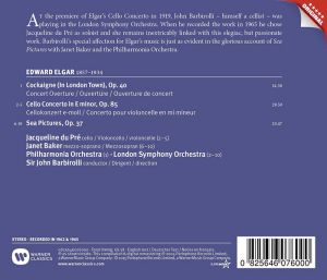 Jacqueline Du Pre - Elgar: Cello Concerto Op.85, Sea Picture Op.37, Overture 'Cockaigne' [ CD ]