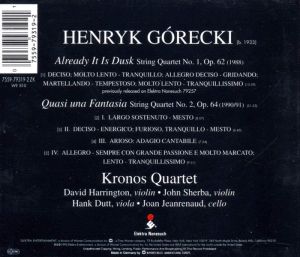 Kronos Quartet - Henryk Gorecki: String Quartets No.1 & No.2 [ CD ]