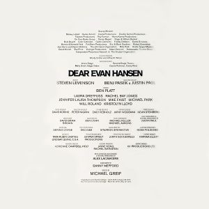 Dear Evan Hansen (Original Broadway Cast Recording) - Various Artists (2 x Vinyl)