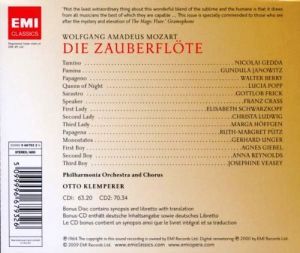 Otto Klemperer, Philharmonia Orchestra - Mozart: Die Zauberflote (The Magic Flute) (3CD)