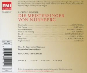 Wolfgang Sawallisch, Orchester der Bayerischen Staatsoper - Wagner: Die Meistersinger Von Nurnberg (4CD) [ CD ]