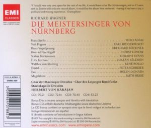 Herbert von Karajan, Staatskapelle Dresden - Wagner: Die Meistersinger Von Nurnberg (5CD box)