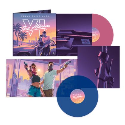 Grand Theft Auto VI: The Album (Limited Edition, Transparent Pink & Blue) - Various Artists (2 x Vinyl)