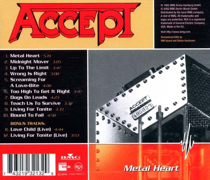 Accept METAL HEART CD