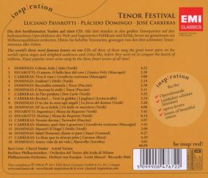 Pavarotti, Domingo, Carreras - Tenor Festival - Verdi, Bizet, Mascagni [ CD ]