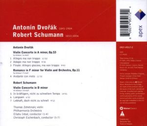 Dvorak, A. & Schumann, R. - Violin Concertos [ CD ]