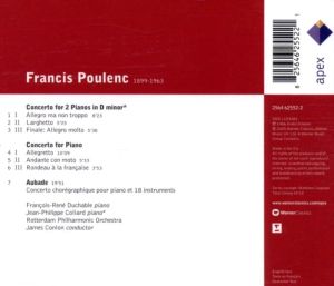 Poulenc, F. - Concertos for Two Pianos, Piano Concerto, Aubade [ CD ]