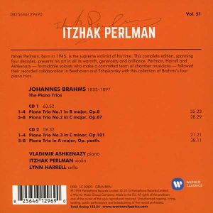 Itzhak Perlman, Vladimir Ashkenazy, Lynn Harrell - Brahms: Piano Trios Op.1-3 (2CD)