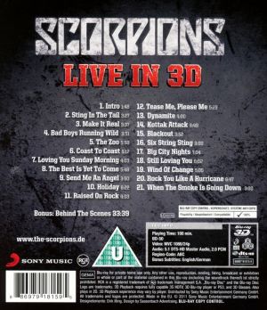 Scorpions - Get Your Sting And Blackout Live 2011 In 3D (Blu-Ray) [ BLU-RAY ]
