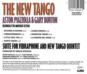 Astor Piazzolla and Gary Burton - The New Tango (Recorded At The Montreux Festival) [ CD ]