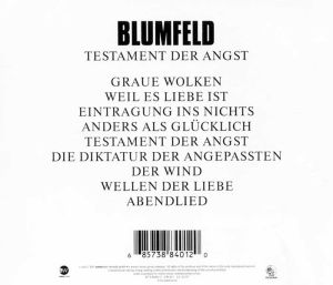 Blumfeld - Testament Der Angst [ CD ]