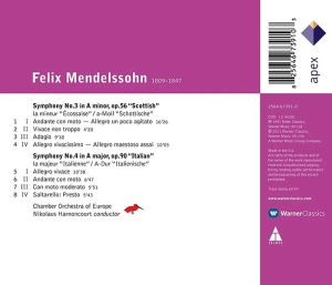 Nikolaus Harnoncourt - Mendelssohn: Symphony No.3 'Scottish' & No.4 'Italian'  [ CD ]