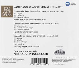 Mozart, W. A. - Clarinet Concerto, Oboe Concerto & Concerto for Flute & Harp [ CD ]