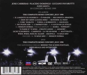 Pavarotti, Domingo, Carreras - The Original Three Tenors In Concert Rome 1990 (20 th. Anniversary Special Edition) (CD with DVD) [ CD ]