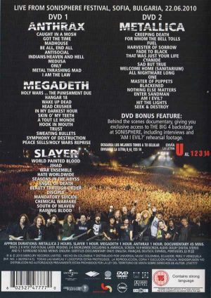 The Big Four: Metallica, Slayer, Megadeth, Anthrax - Live From Sofia, Bulgaria 22.06.2010 (2DVD-Video) [ DVD ]