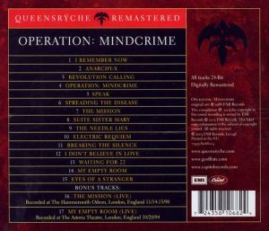 Queensryche - Operation: Mindcrime (Remastered + 2 bonus tracks) [ CD ]