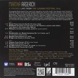 Martha Argerich - Martha Argerich and Friends Live from the Lugano Festival 2014 (3CD) [ CD ]