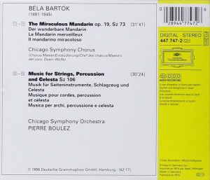 Bartok, B. - The Miraculous Mandarin & Music for Strings, Percussion & Celesta [ CD ]