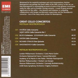 Mstislav Rostropovich - Great Cello Concertos (5CD Box) [ CD ]