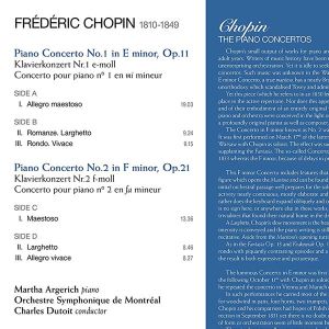 Martha Argerich - Chopin: Piano Concertos No.1 & 2 (2 x Vinyl)