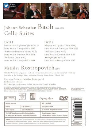 Mstislav Rostropovich - Bach: Cello Suites (2 x DVD-Video) [ DVD ]