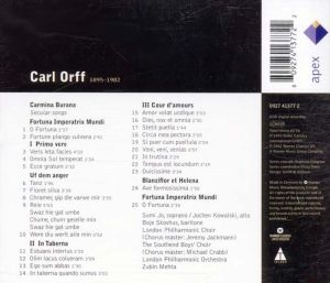 Orff, Carl - Carmina Burana [ CD ]
