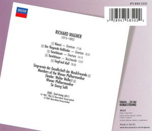 Wagner, R. - Overtures Rienzi, Der fliegende Hollander, Tannhauser, Siegfried Idyll [ CD ]