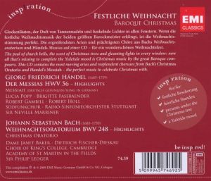 Baroque Christmas: Bach & Handel - Various Artists [ CD ]