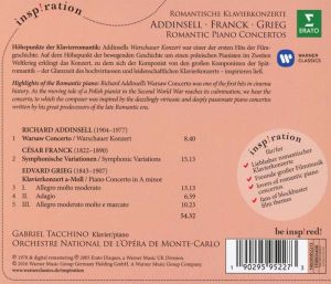 Gabriel Tacchino - Addinsell, Franck & Grieg: Romantic Piano Concertos [ CD ]