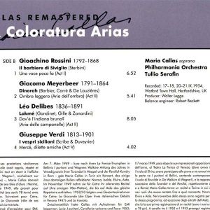 Maria Callas - Operatic Arias (Lyric & Coloratura) (Vinyl)