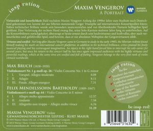 Maxim Vengerov - A Portrait Maxim Vengerov (Bruch & Mendelssohn) [ CD ]