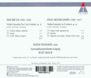 Maxim Vengerov - Bruch & Mendelssohn Violin Concertos [ CD ]