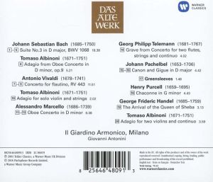 Il Giardino Armonico, Giovanni Antonini - Musica Barocca (Bach, Vivaldi, Albinoni, Purcell) [ CD ]