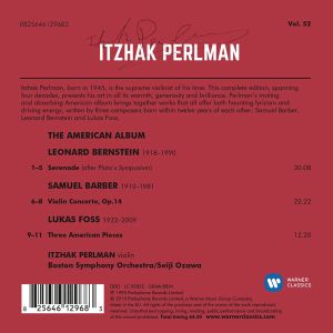 Itzhak Perlman - The American Album - Bernstein: Serenade, Barber: Violin Concerto Op.14, Lucas Foss: Three American Pieces [ CD ]